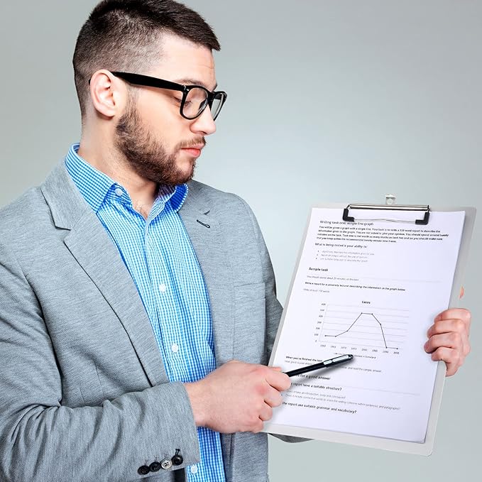 Epakh 4 Pieces Clipboard Bulks Metal Clipboard Aluminum Office Low Profile Clip Standard A4 Letter Size Metal Clip Board, Size 12.5 x 9 Inch