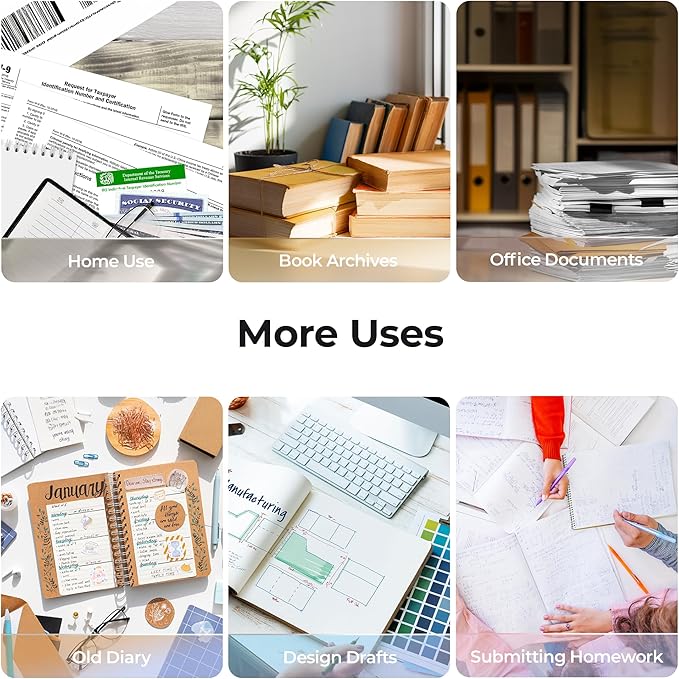 CZUR ET16 Plus Advanced Book & Document Scanner, 2nd Gen Auto-Flatten&Deskew Tech, 16MP Camera, Capture A3, 186 Languages OCR, Convert to PDF/Searchable PDF/Word/Tiff/Excel, Run On Windows&MacOS