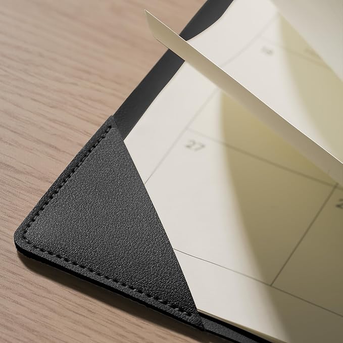 Desk Calendar 2025-2026 with Desktop Mat, Cabbrix Large Desk Pad Calendar 22 x 17 Inch Runs From July 2025 to December 2026, Floral Design Calendar 2025 for Home School and Office (Black)