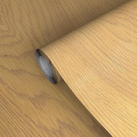 GSCIT Club Oak Wallpaper, 15.7 inch X 25ft Self Adhesive Wood Grain Repair Tape Patch for Tables, Chairs, Baseboards, Doors, Windows, Floors, Handicraft DIY.