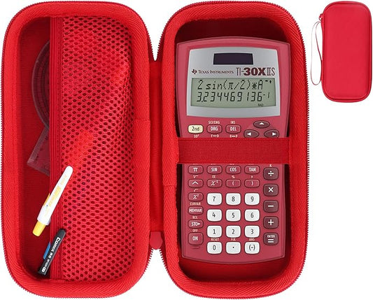 Hard Case Replacement for Texas Instruments TI-30XIIS TI-30XS TI-30Xa TI-36X Pro Scientific Calculator Case Only (Red Case)