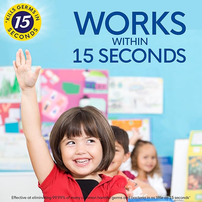 Germ-X Advanced Hand Sanitizer, Non-Drying Moisturizing Clear Gel, Instant and No Rinse Formula, Large Family Size Pump Bottle, Back to School Supplies, 34 Fl Oz (1 Liter)