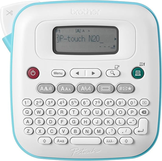 Brother P-Touch PT-N20 Personal Desktop Label Maker, Portable, Handheld and Prints, P-Touch Btag ~½” (12mm) Wide Color Personalized Label Tapes