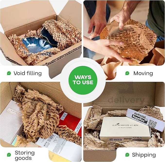 IDL Packaging HexaFil Honeycomb Packing Kraft Paper 15" x 10080" (840ft) in Self-Dispensed Box - Patented Cushioning Box Filler for Void Filling, Moving, Shipping - Alternative to Bubble Plastic