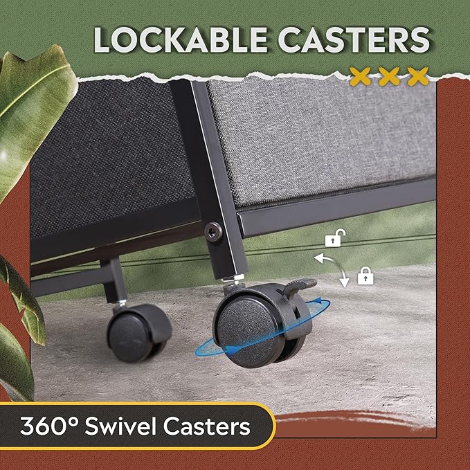 DEVAISE 2 Drawer Mobile File Cabinet, Rolling Printer Stand with Open Storage Shelf, Fabric Vertical Filing Cabinet fits A4 or Letter Size for Home Office, Rustic Brown