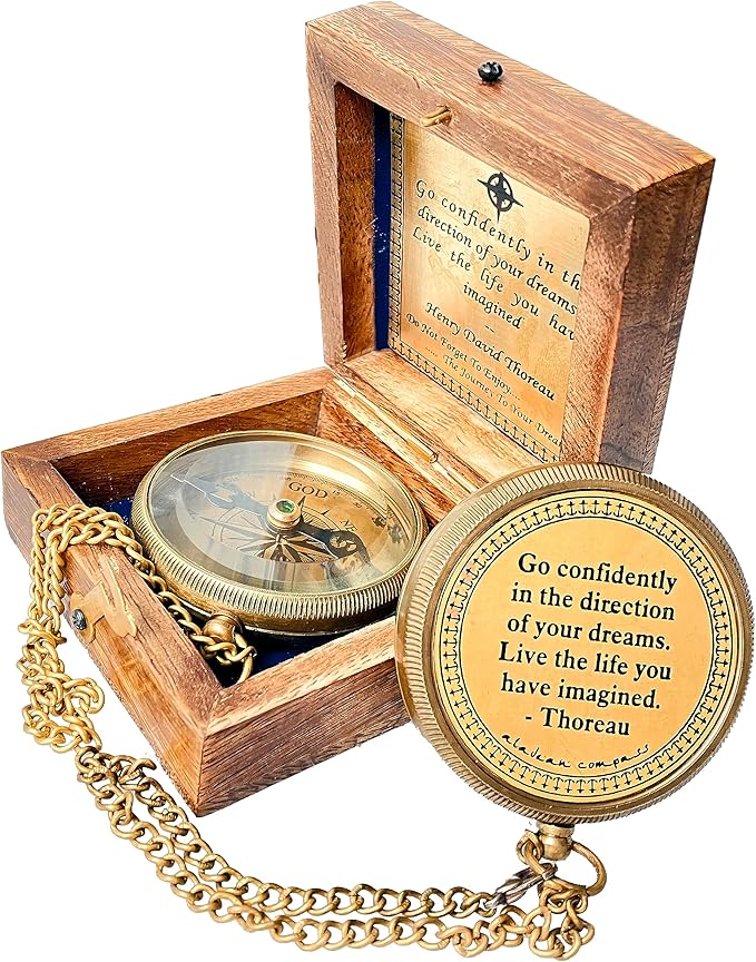 Gift for Son from Mom Dad | Engraved Compass 2" - Father to Son Gifts, Mom to Son Gifts for Graduation 2025, Birthday Baptism Confirmation Communion