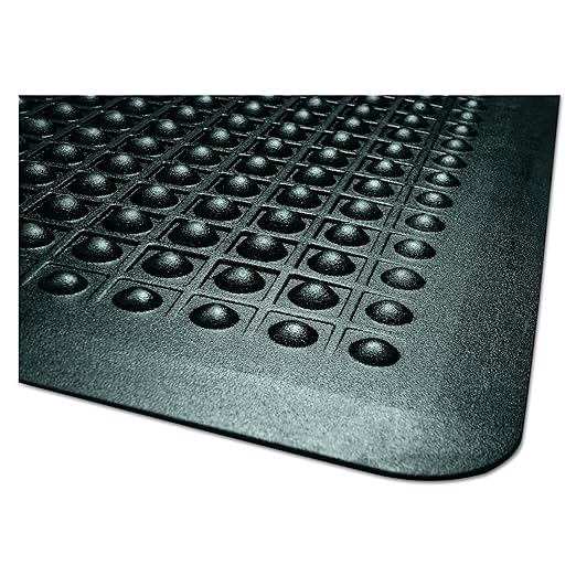 Guardian Flex Step Antifatigue Floor Mat, Rubber, 2'x3', Black