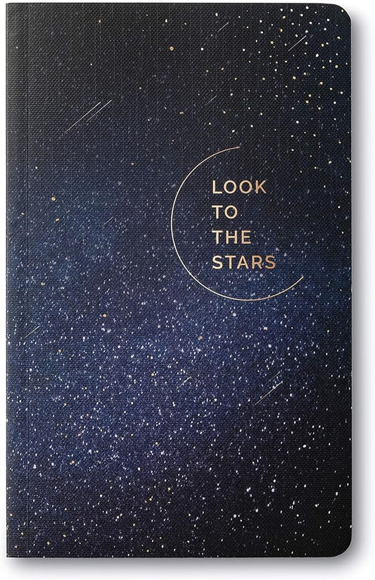Compendium Softcover Journal - Look to the Stars – A Write Now Journal with 128 Lined Pages, 5”W x 8”H