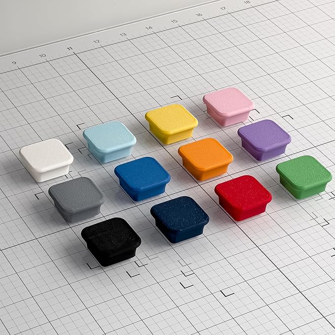 Glassboard Studio MiniBar Magnet - Strong Neodymium Rare Earth Magnets for Fridge, Whiteboard, Locker & Magnetic Glassboards - Crafting & Office Use - Strong Fridge Magnets (Periwinkle Purple, 12)