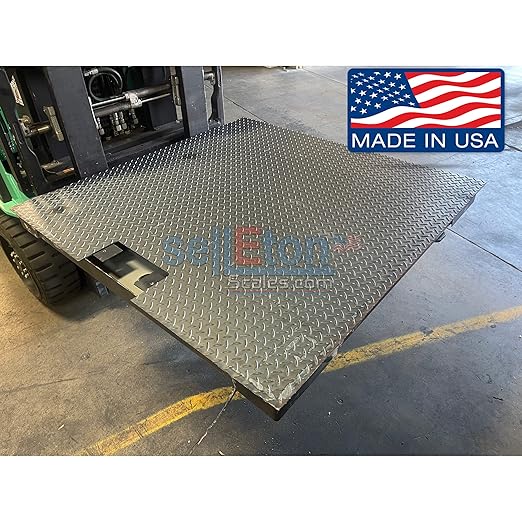 Industrial Floor Scale with Indicator, Accurate Digital 48" x 48" (4’x4’) Pallet Scales for Warehouse or Shipping Weighing NTEP Certified (Legal for Trade) (5000 lbs x 1 lb)