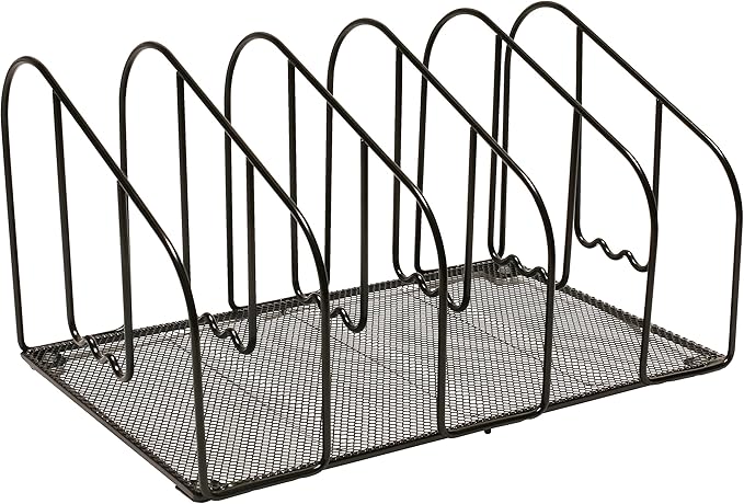 Deco Brothers File Sorter Organizer for Desk, 5 Sections, Black