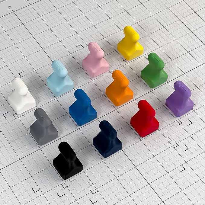 Glassboard Studio MiniBar Magnet - Strong Neodymium Rare Earth Magnets for Fridge, Whiteboard, Locker & Magnetic Glassboards - Crafting & Office Use - Strong Fridge Magnets (Seaside Teal Pawn, 12)