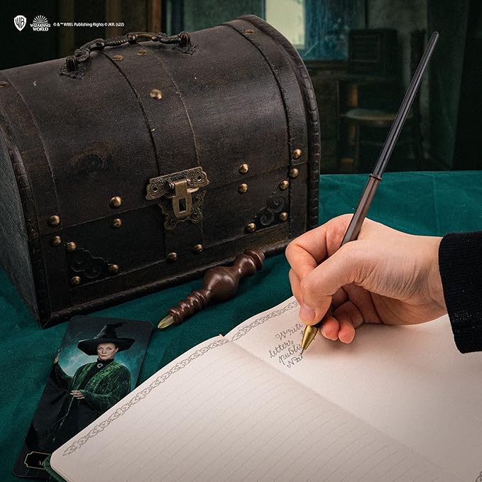 Cinereplicas Harry Potter - Minerva McGonagall Wand Pen with Stand & Lenticular Bookmark - Official License