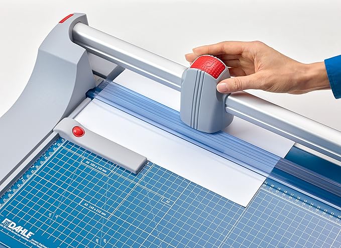 Dahle 448 Premium Rotary Trimmer, 51" Cut Length, 20 Sheet Capacity, Self-Sharpening, Automatic Clamp, German Engineered Paper Cutter