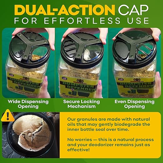 BEEST Dumpster Defender - 1.5lbs Outdoor Trash Can Deodorizer & Liquid Waste Absorber (Made in USA) Biodegradable Trash Can Odor Eliminator - Powerful Garbage Deodorizer for Always-Fresh Bins - 7 Cups