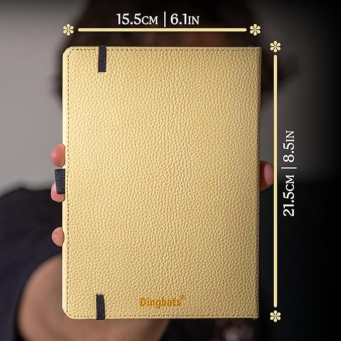 Dingbats A5 Wildlife Ruled Notebook Journal - Premium Vegan Leather Hardcover Executive Journal for Women & Men - Work, Note Taking, Writing & Travel