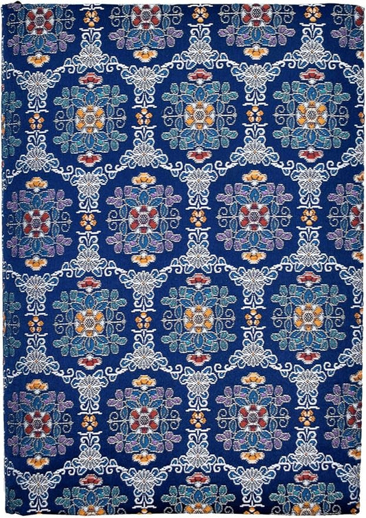 BLBMH Book Covers for Paperbacks Handmade Bookcover Fit for 5.5x8.5 inch Adjustable Fabric Softcover Protector for Women Book Lovers Gifts - Flower Blue B 8.5in